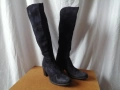 № 37 дамски ботуши естествен велур в син цвят, снимка 3