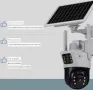 Соларна двойна камера за видеонаблюдение, слот за сим карта 4G 3K Ultra HD 30403780, снимка 5