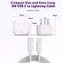 Бързо зарядно устройство за iPhone, 20 W USB C щепсел с кабел 1M, снимка 5