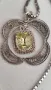 Vintage сребърен синджир и медальон с лимонов кварц, снимка 2