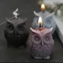 3D бухал бухалче Силиконов молд форма калъп за свещи гипс сапун смола фондан за декорация на торта , снимка 2