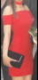 Прилепнала червена рокля, снимка 1 - Рокли - 44911492