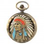 Нов джобен часовник индианец вожд пера племе дивия запад , снимка 3