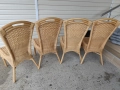 4 броя столове от естествен ратан, снимка 6