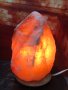 Лампа от Хималайска сол 3 кг. с дървена основа, снимка 5
