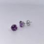 Сребърни обеци с естествен аметист., снимка 13