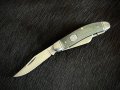 Колекционерски джобен сгъваем нож с три остриета RR Sowbelly Green Micarta Brushed. (RR1991), снимка 1