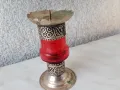 Стъкло и метал,свещник,посребрен Мароко,Ррр,, снимка 6