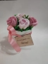 Керамична кошница със сапунени рози, снимка 4