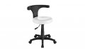 Козметичен стол - табуретка за педикюр Ergo 44/54 см - бяла/сива/зелена, снимка 4