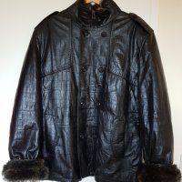 Мъжко палто от естествена кожа и косъм EU size 60 (X-Large ½), снимка 1 - Палта - 39435427