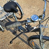 24 цола Нова Триколка със сваляема задна мобилна кошница с колела, снимка 8 - Велосипеди - 43193684