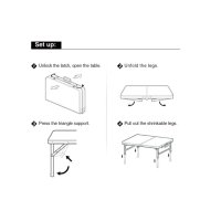 Сгъваема алуминиева маса за пикник и къмпинг, 120 х 60 см, снимка 4 - Къмпинг мебели - 43416365