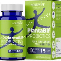 Nordwise Веган пробиотици за червата и храносмилането - 60 капсули, снимка 1 - Хранителни добавки - 43440464