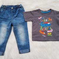 Дънки TU и тениска early days 18-24 месеца , снимка 1 - Комплекти за бебе - 32404412
