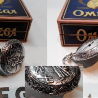 Джобен часовник ОМЕГА OMEGA сребро, снимка 10 - Джобни - 32497415