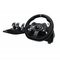Волан, Logitech G920 Driving Force Racing Wheel, Xbox One, PC, 900° Rotation, Dual Motor Force Feedb, снимка 1 - Аксесоари - 38486115