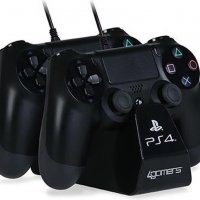 Официално лицензирана стойка докинг станция за Playstation 4 с два USB кабела за зареждане PS4, снимка 6 - PlayStation конзоли - 39737555