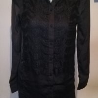 Черна дълга риза тип рокля ONLY р-р S, нова с етикет, снимка 2 - Ризи - 36804754