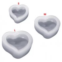 3D 3 Размера Заоблено сърце силиконов молд фондан за шоколад гипс смола бижута украса, снимка 2 - Форми - 32501796