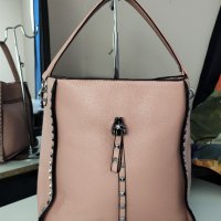 Лятна дамска чанта, голям размер, в пепелно розов цвят. 26лв., снимка 6 - Чанти - 37348415