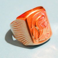 Старинен мъжки пръстен със римски войн мед - за ценители и колекционери., снимка 5 - Пръстени - 36906535
