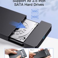 Inateck кутия за 2.5 "SATA SSD, HDD, USB 3.0, снимка 5 - Други - 35175756