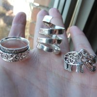 3 сребърни пръстена №959, снимка 2 - Пръстени - 43503523