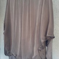Красива копринена блуза Италия цвят капучино, снимка 7 - Блузи с дълъг ръкав и пуловери - 40686057