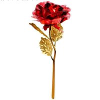 Златна Роза Кристална Роза Червена Роза в прозрачна кутия, снимка 6 - Романтични подаръци - 35208221