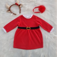 Детска Коледна рокля H&M 9-12 , снимка 7 - Бебешки рокли - 42950882