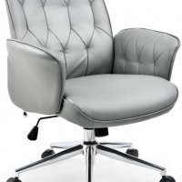 Кожен офис стол тип кресло UMI DE-UM 185, снимка 1 - Столове - 32616514