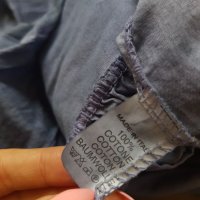 Нов син дамски ефирен панталон с коланче на намаление, снимка 3 - Панталони - 28487536