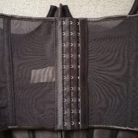 Дамски сатенен корсет под бюста в черен цвят р-р S, снимка 11 - Корсети, бюстиета, топове - 43545492