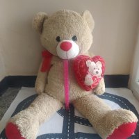 Огромен плюшен мечок за Свети Валентин, ок. 100 см, снимка 2 - Плюшени играчки - 44094149