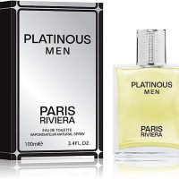 Paris Riviera Platinous Men For Men 100ml - Eau de Toilette, снимка 1 - Мъжки парфюми - 43301556