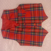 Детски елек шотландско каре , снимка 1 - Детски якета и елеци - 40402327