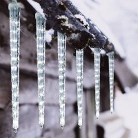 Коледни лампички ледени висулки с ефект капка, снимка 4 - Други - 37834355