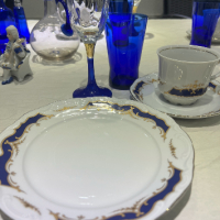Бутилка за ракия синьо стъкло , снимка 16 - Антикварни и старинни предмети - 44877607