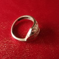 Дамски златен пръстен 14к 3.16 гр. 18мм, снимка 4 - Пръстени - 43369161