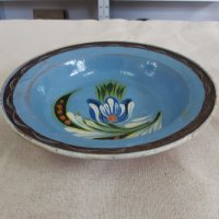 Рисувана керамична чиния. , снимка 3 - Антикварни и старинни предмети - 32369033