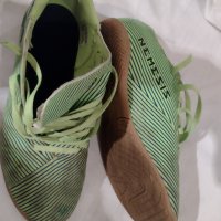 Adidas Мъжки футболни обувки за закрито Nemeziz зелени (сигнално зелени)/черни/сини (Team Roya, снимка 7 - Детски маратонки - 39042372