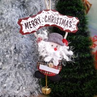 Коледна висяща фигура с табелка Merry Christmas и звънче, снимка 5 - Декорация за дома - 26861644