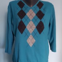 Марков винтидж пуловер тип туника "Mari Malva" / голям размер , снимка 2 - Блузи с дълъг ръкав и пуловери - 43460368