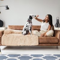 Легло за кучета, протектор за мебели XL 115cm, бежово, снимка 1 - За кучета - 43183378