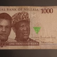 1000 найра Нигерия 2013 Африка ,  Банкнота от Нигерия , снимка 2 - Нумизматика и бонистика - 43346596