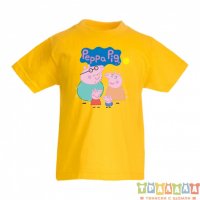 Детска тениска Peppa pig Family 1, снимка 1 - Детски тениски и потници - 33167894