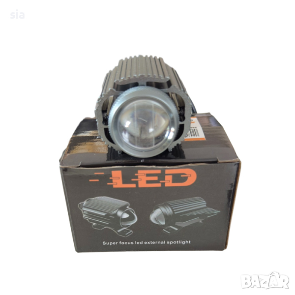 ХАЛОГЕН ЗА МОТОЦИКЛЕТ, 1 SMD LED с лупа, снимка 1