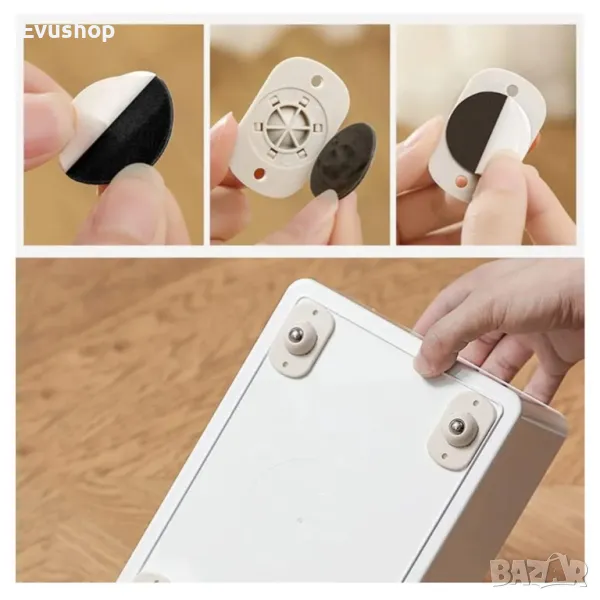 Плъзгач с въртящ се на 360 градуса сачмен лагер с лепило(4), снимка 1