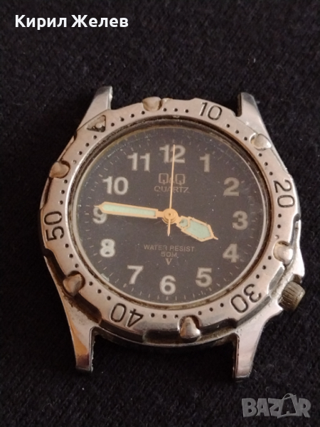 Марков мъжки часовник Q/Q QUARTZ WATER RESIST  с светещи стрелки много красив стилен - 26843, снимка 1
